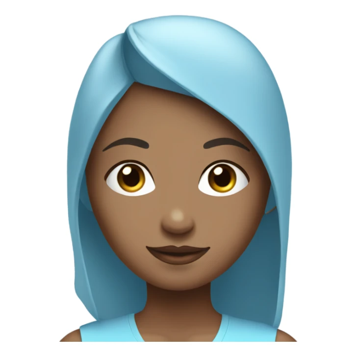 Yoga girl with sky blue outfit sticker