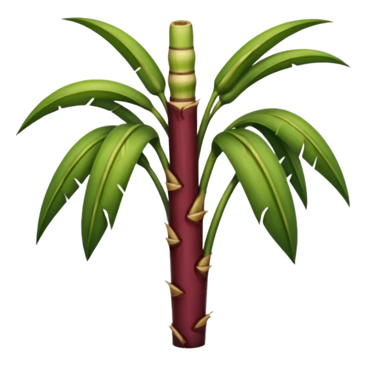 In sugarcane convert the green colour stem part into dark maroon colour sticker