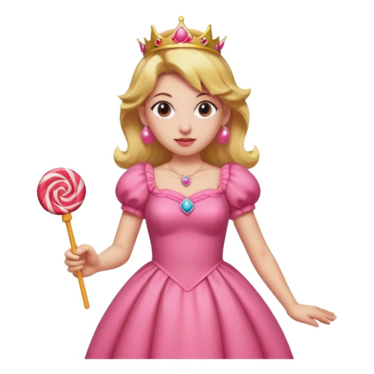 Princess peach with a lollipop sticker