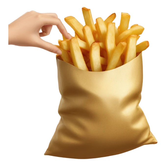 Putting the fries in the bag sticker