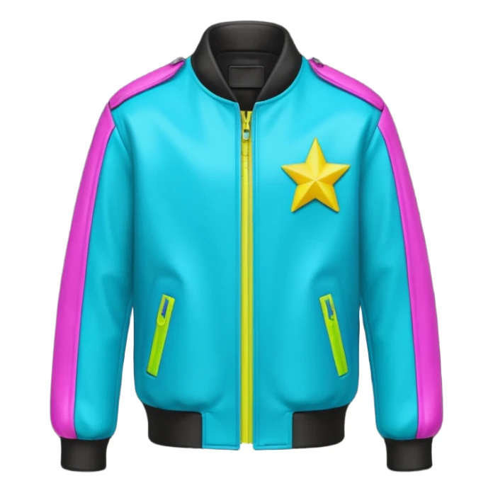 neon color Russian underground fashion jacket sticker