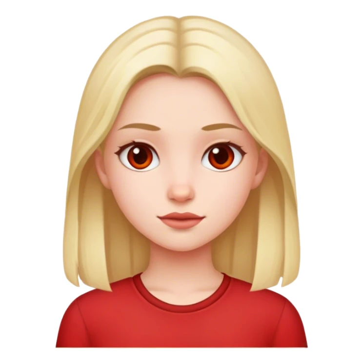 realistic girl in red shirt sticker