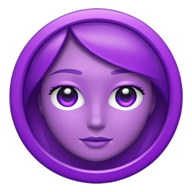 female sign symbol, vibrant purple color sticker