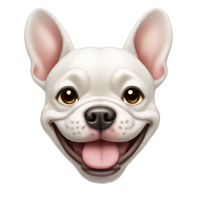 French bull dog smiling sticker