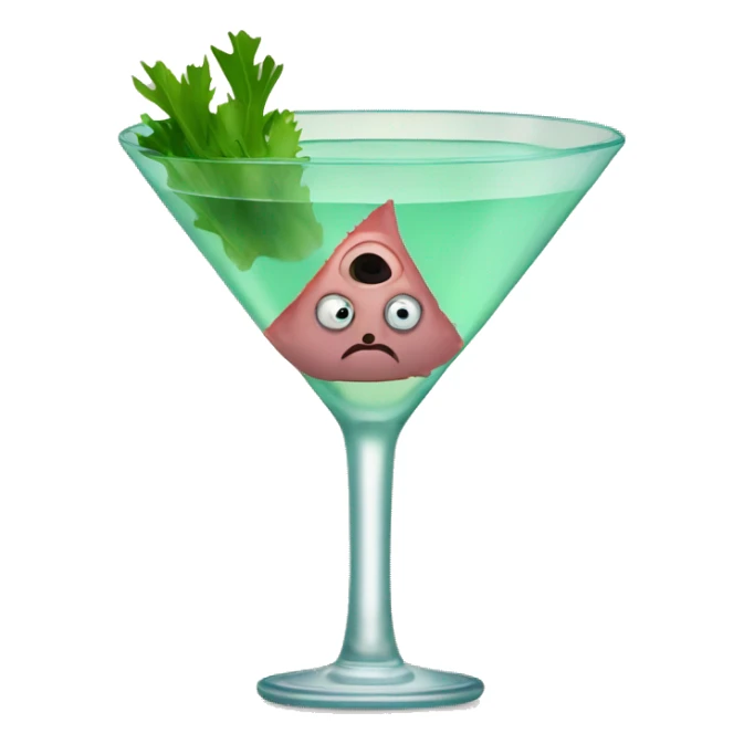 Tuna tartar in a martini glass sticker