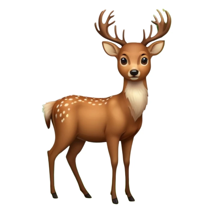 Deer in forest with a lot of trees sticker