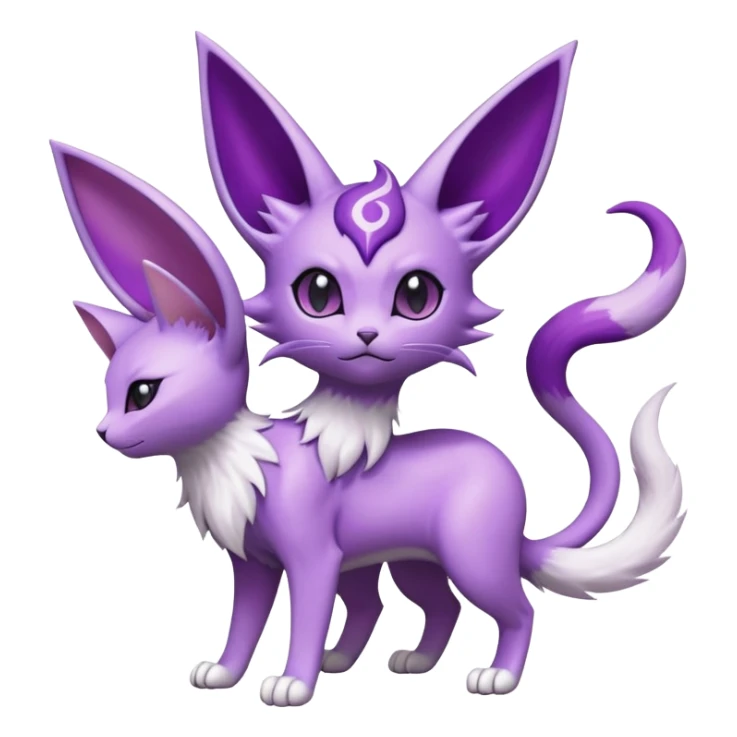 Espeon-Delcatty-Fakémon-hybrid-creature (full body)  sticker