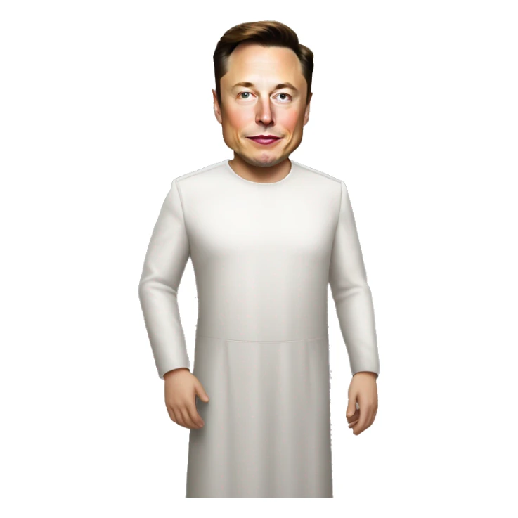 Elon musk in a dress sticker