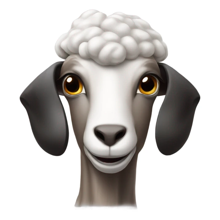 Goat with a big brain wearing black hoodie sticker