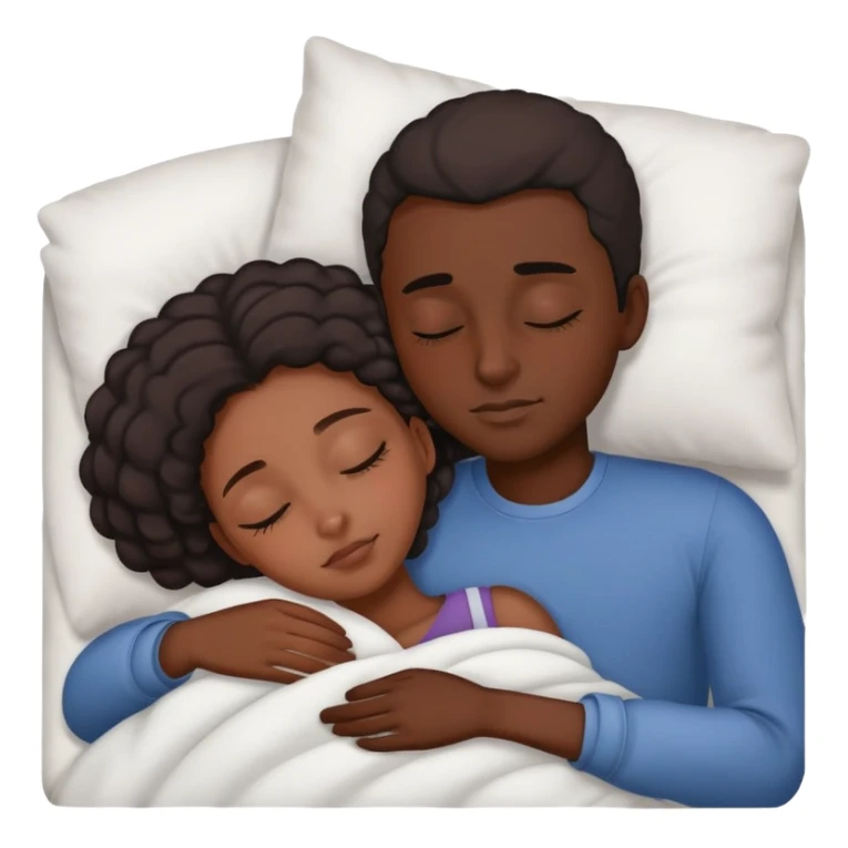 Black girl sleep with her man sticker