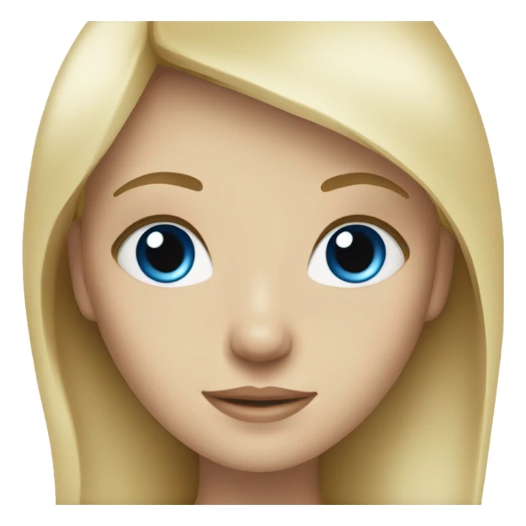 Blonde girl with blue eyes, and skinny sticker