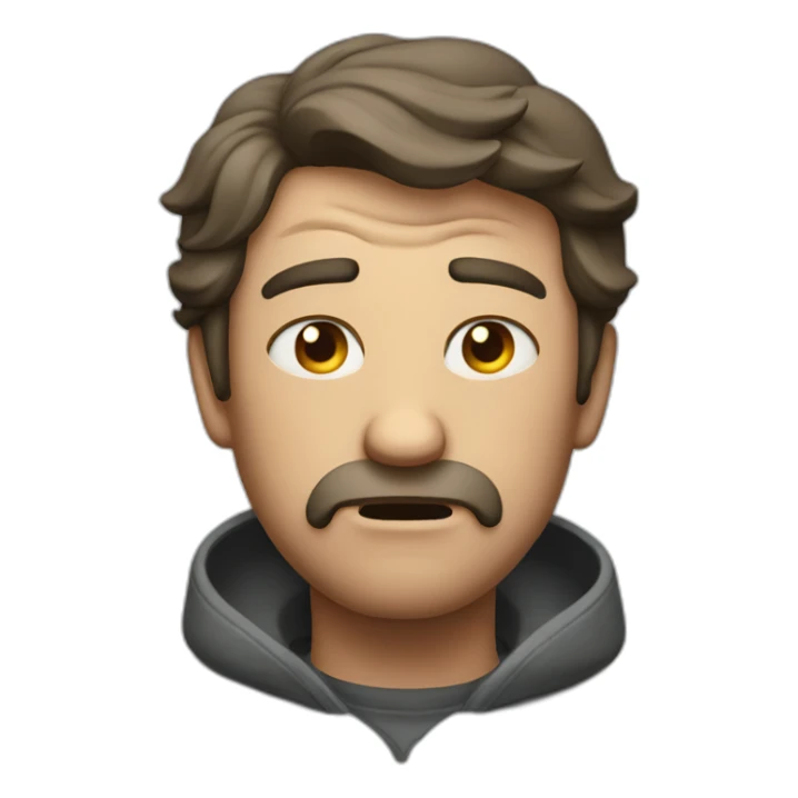 irritated man sticker