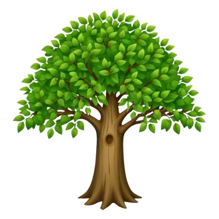 a long tree with lots of green leaves sticker