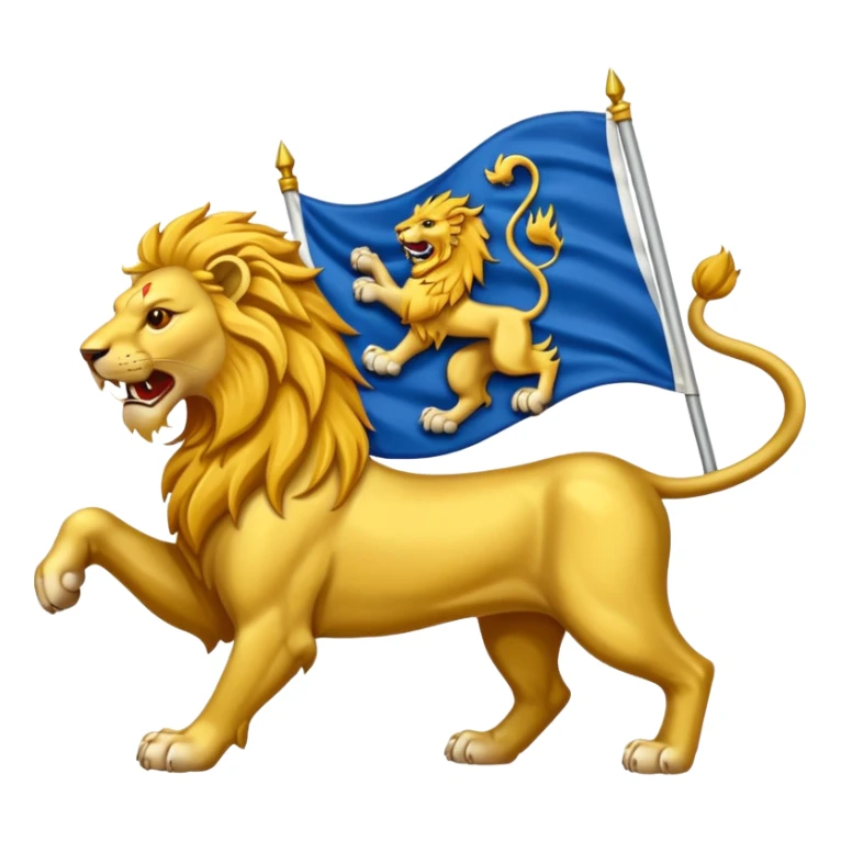 Rampant lion with Scotland flag sticker