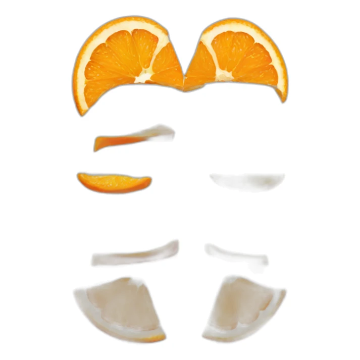 fresh orange sticker