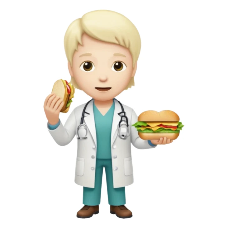 Doctor eating full body sticker