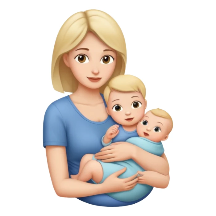 mother sitting with baby on her lap, loving mom sticker