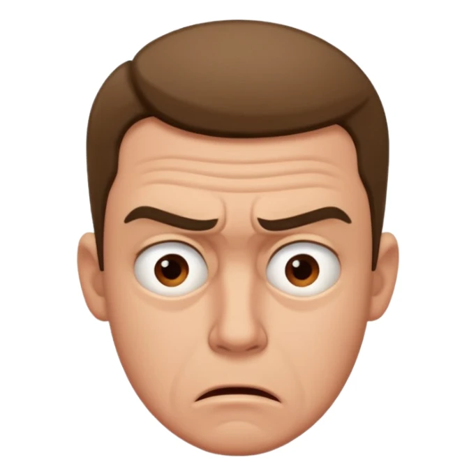 man frustrated by lack of money sticker