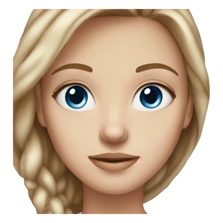 stunning white girl light brown hair blue eyes sticker