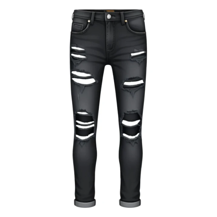 A pair of black ripped jeans sticker