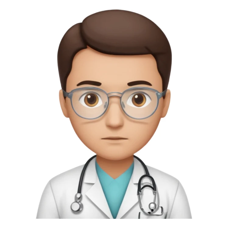 Change the eye gaze so that it is directed toward the medical chart. sticker