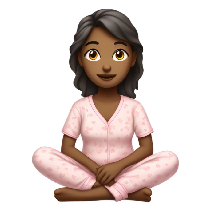 girl cozy in her pajamas sticker