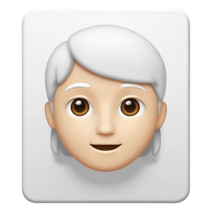 A 3D cartoon blank poster hanging on a wall, smooth white surface, soft shadow, clean background, realistic Memoji-style. sticker