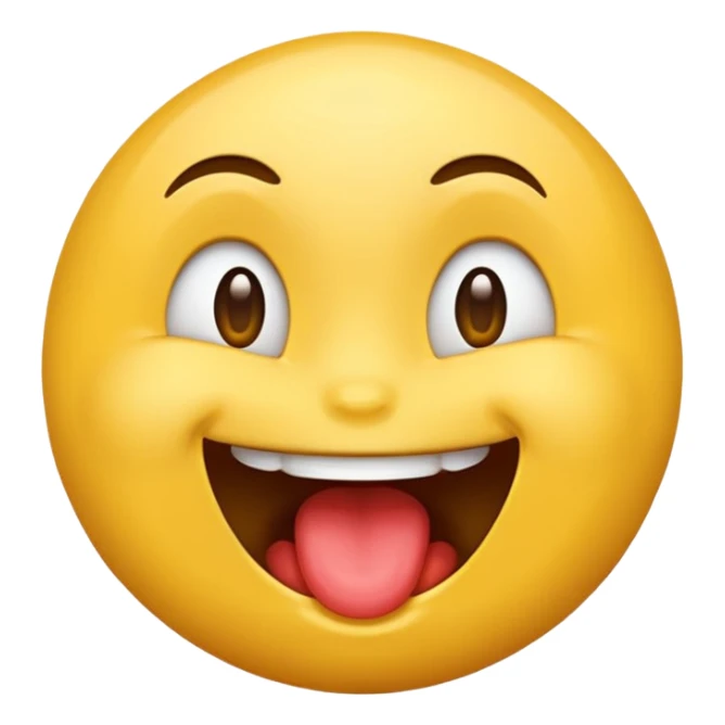 emoji biting its lip and drooling sticker