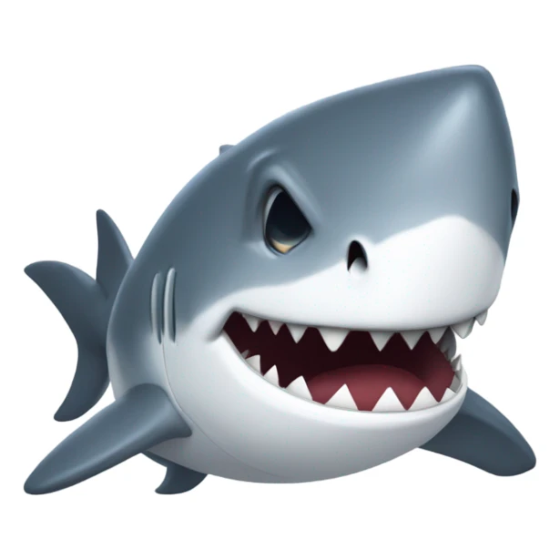 very unbelievably sad depressed shark sticker