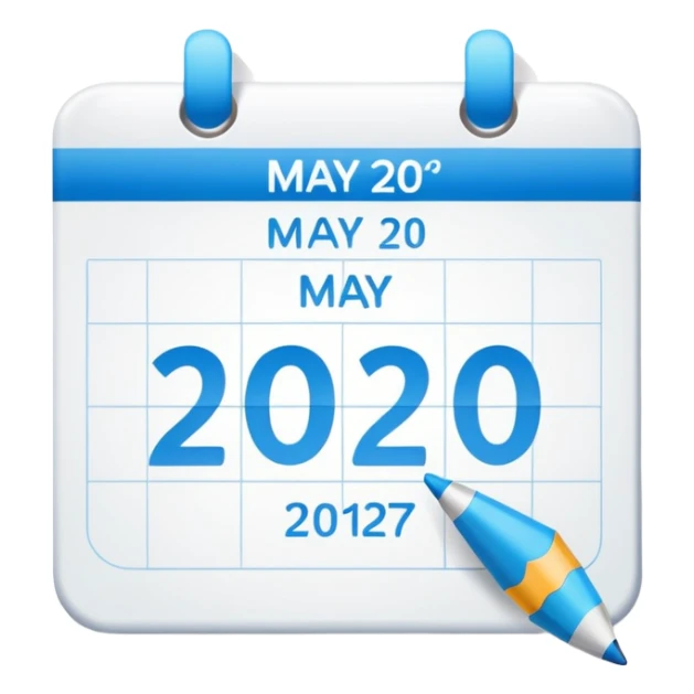 tear-off calendar with the date May 20 sticker