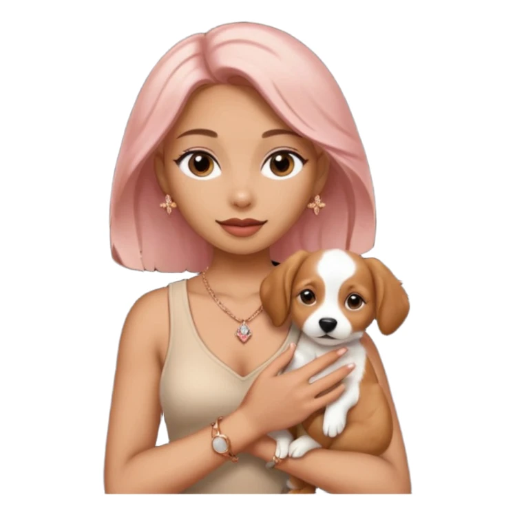  Black lapis rose gold woman anubis puppy floor stage posed  sticker