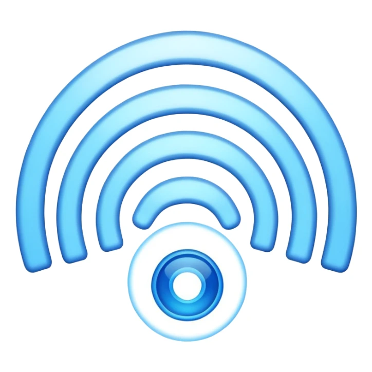 wifi symbol with signal waves sticker