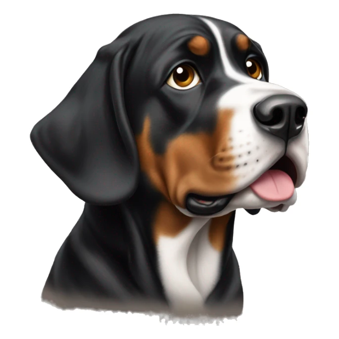 Black Great Swiss mountain dog sticker