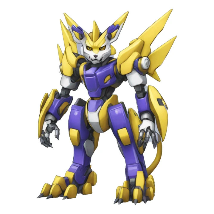 WereGarurumon-Renamon-Medabot-Mecha full body sticker