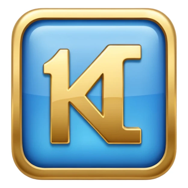 Make a square icon for a paid subscription, blue with gold and the number 1. sticker