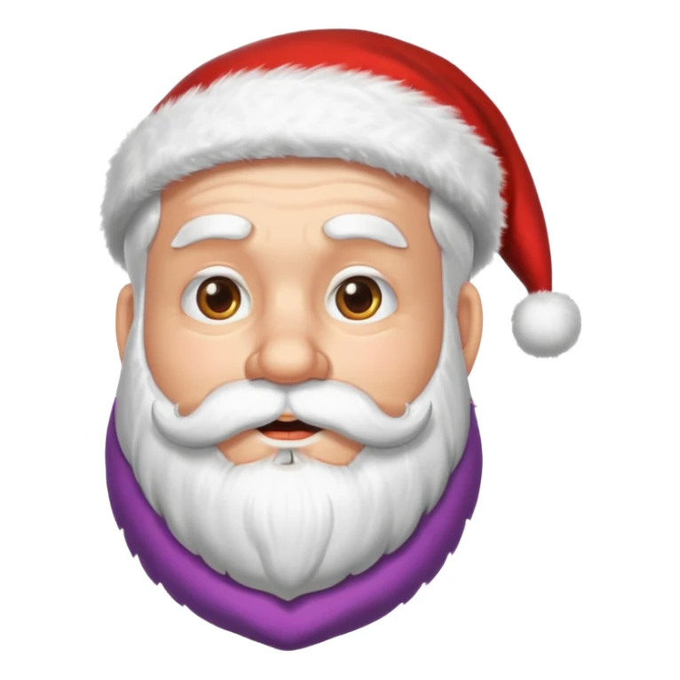 Un père noël avec une barbe multicolore sticker