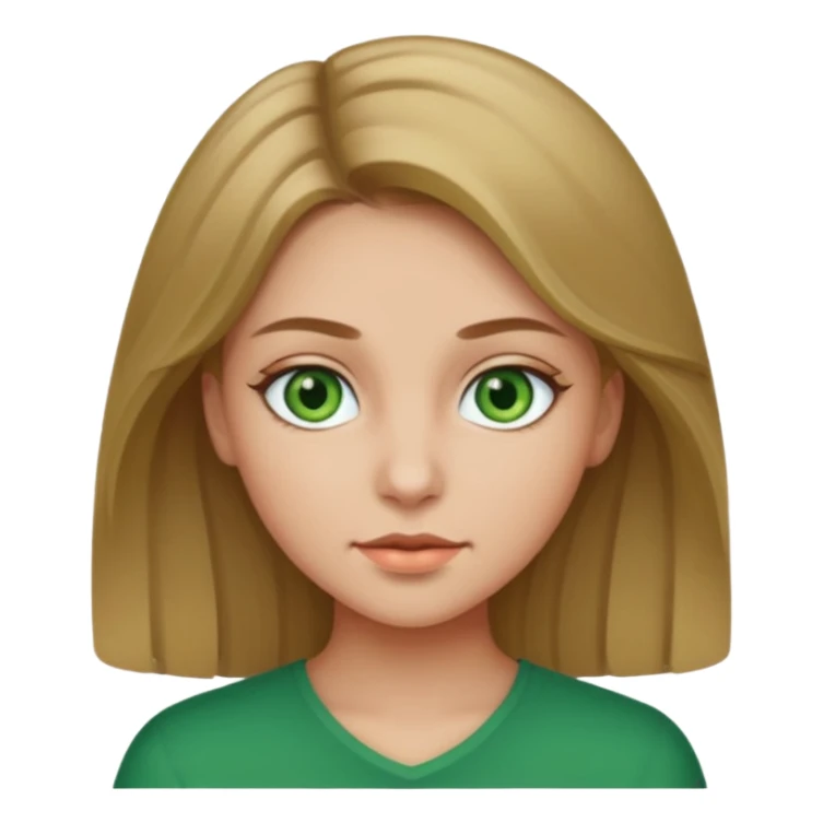 Girl with dark blonde hair and green eyes  sticker