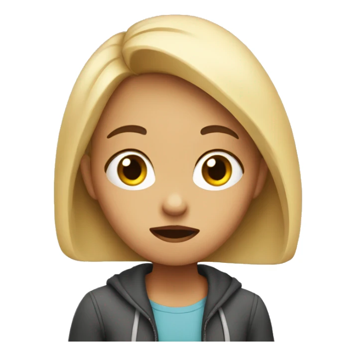 confused girl sticker