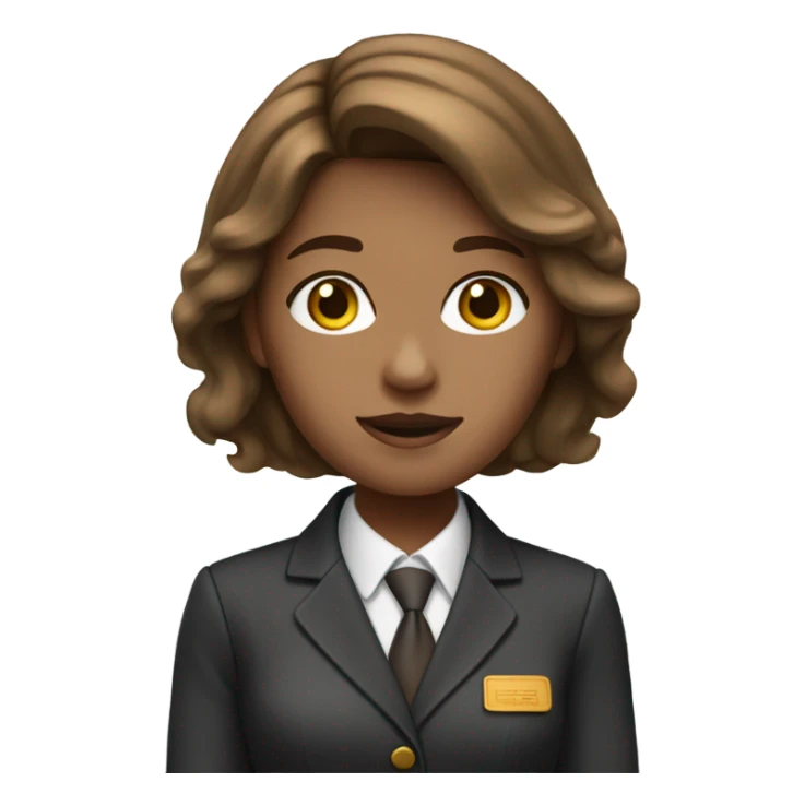 Long Brown haired girl banker sticker