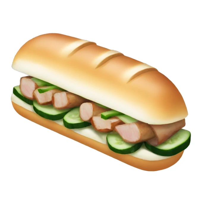 one banh mi with cucumber and pork belly sticker