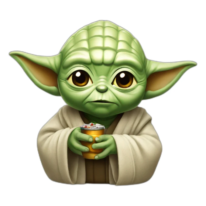 Yoda qui boie du coca sticker