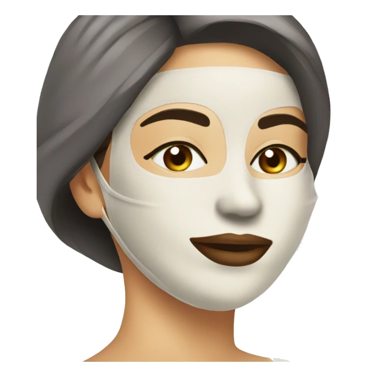Lady with face mask spa beauty face relaxing  sticker