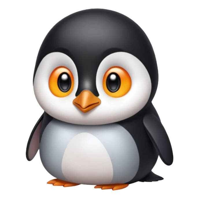 Sad emoji penguin begging giant lovely eyes cute sticker