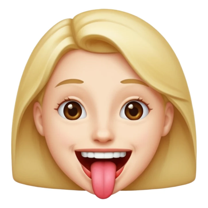 Very happy emoji with tounge out sticker