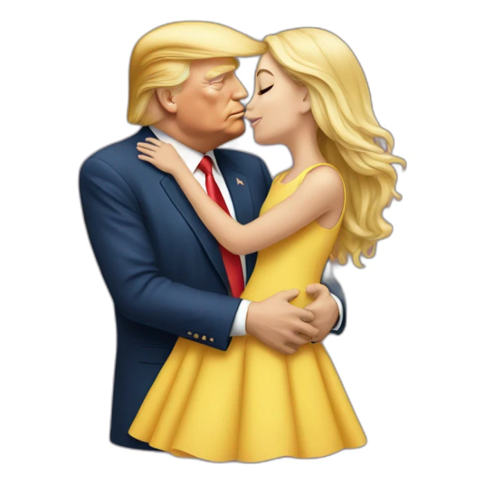 trump kissing his daughter, positivity, inclusiveness sticker