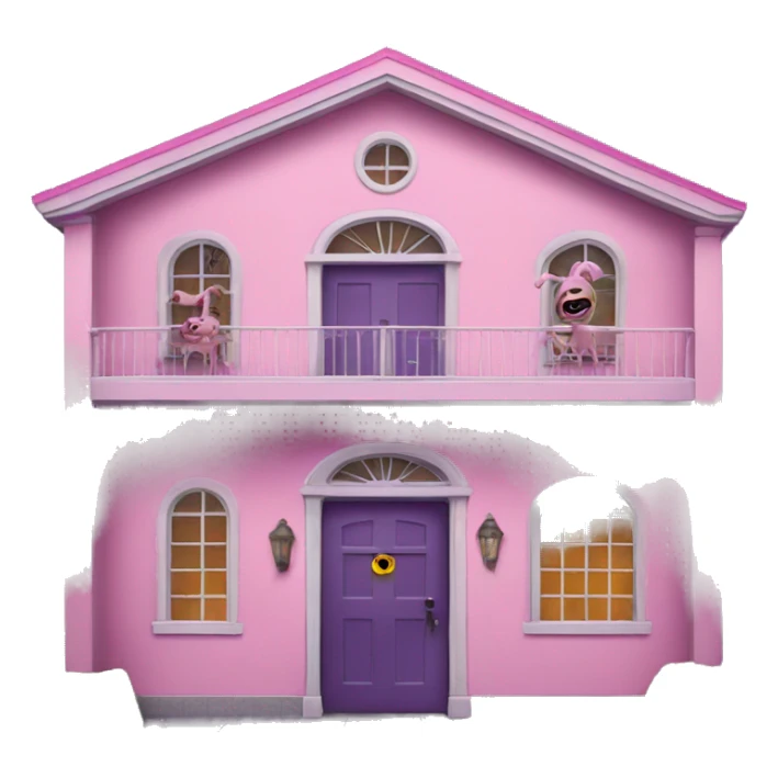 Haunted Barbie manor hotel and garage  sticker