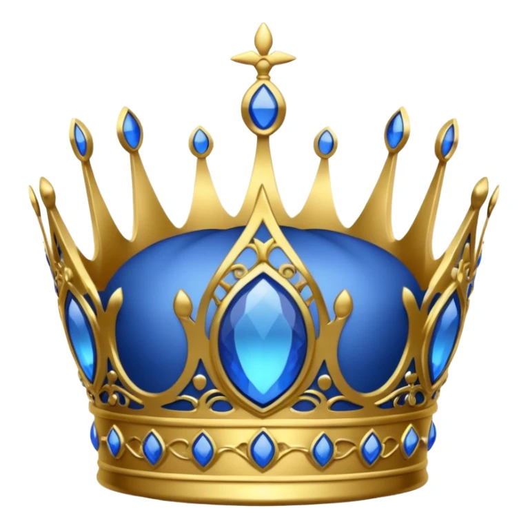 blue crown emoji sticker