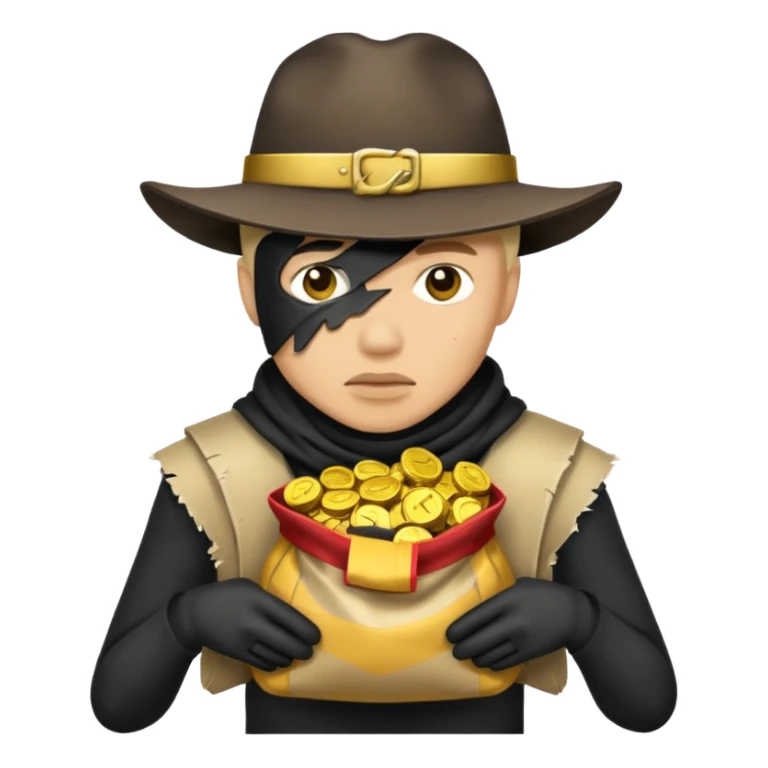 un bandit avec un sac de butin  sticker