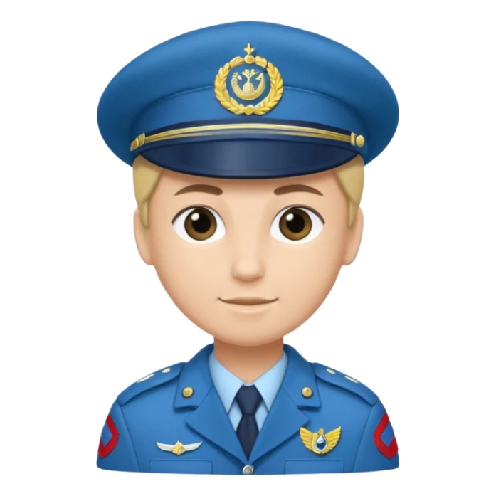 air cadet beret that’s blue and has the badge pin sticker