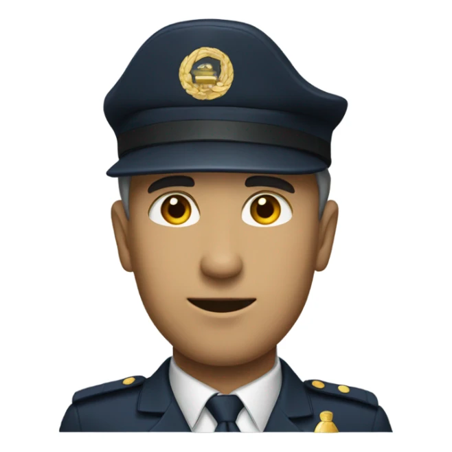 man in uniform outdoors with a hat with no emblem sticker